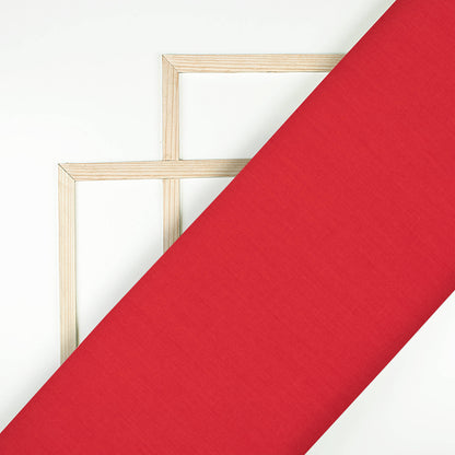 Carmine Red Plain Cotton Cambric Fabric