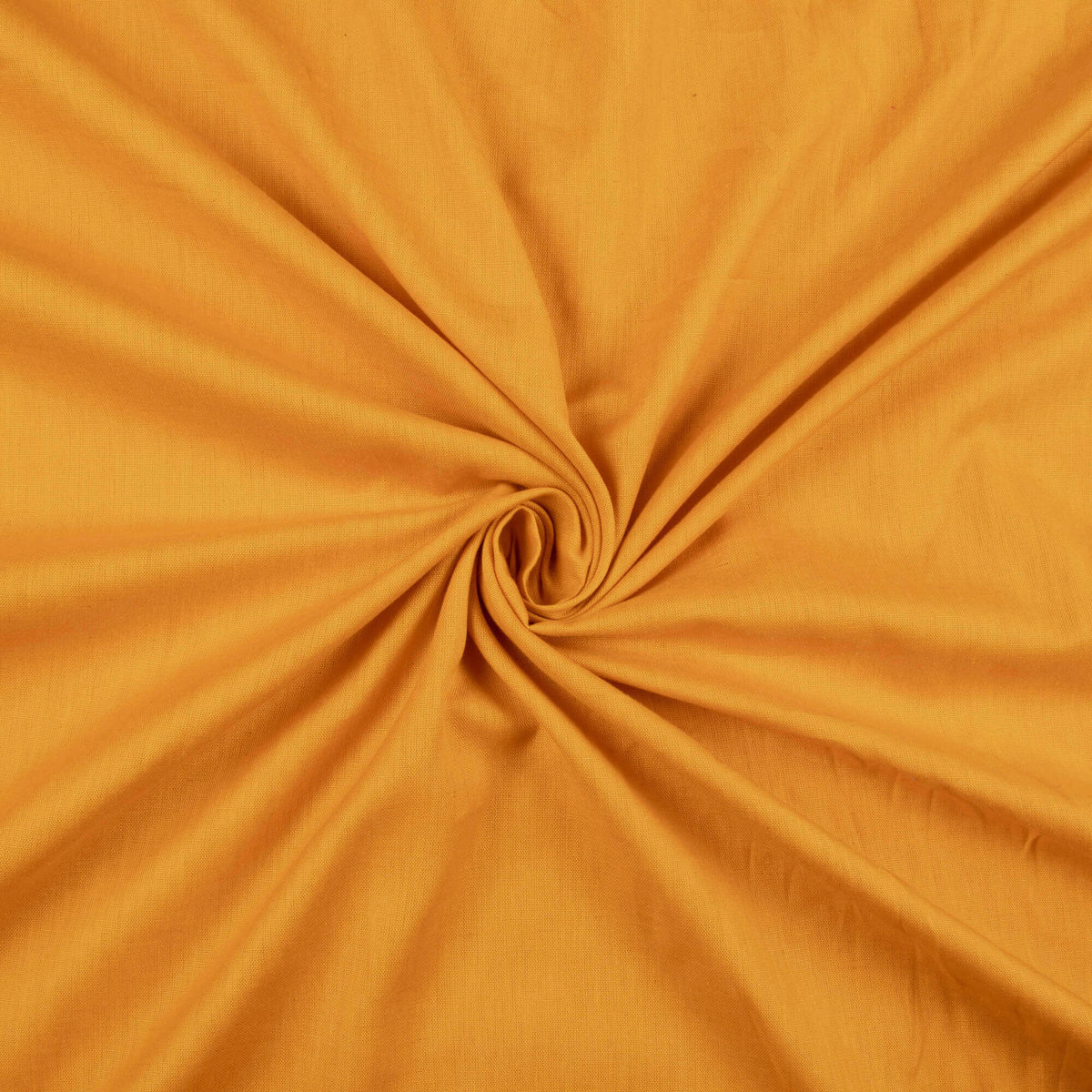 Mustard Yellow Plain Cotton Flex Fabric