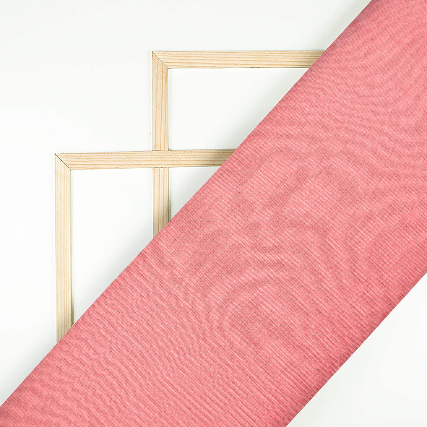 Watermelon Pink Plain Cotton Flex Fabric