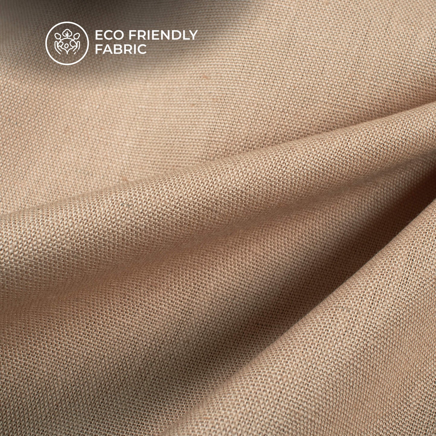 Tan Beige Plain Cotton Flex Fabric