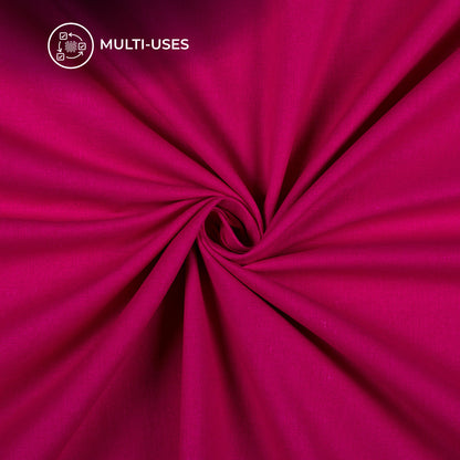 Magenta Pink Plain Cotton Flex Fabric