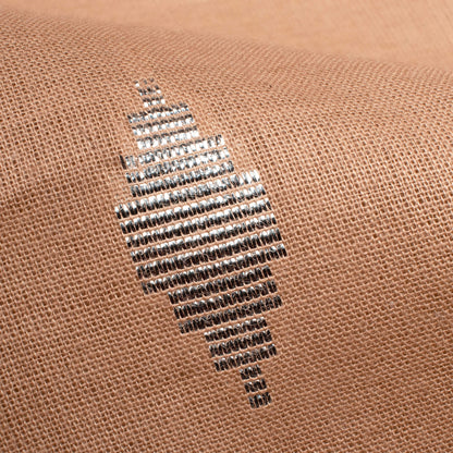 Tortilla Brown And Golden Booti Pattern Plain Cotton Lurex Fabric