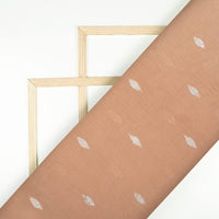 Tortilla Brown And Golden Booti Pattern Plain Cotton Lurex Fabric