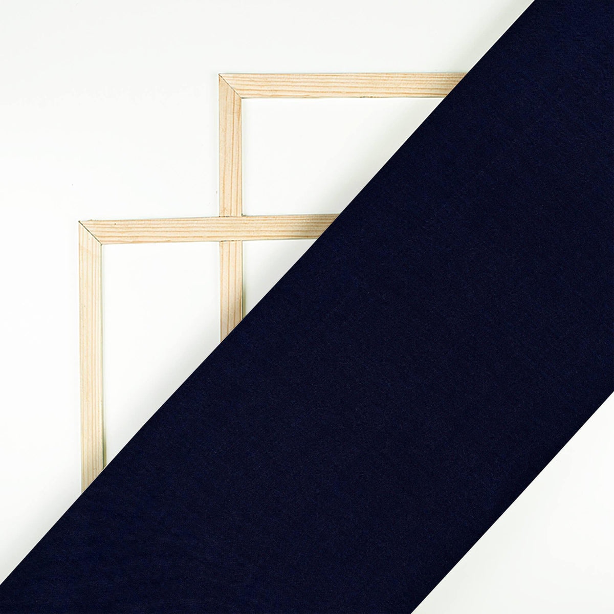 Navy Blue Plain Pure Chinnon Chiffon Fabric - Fabcurate