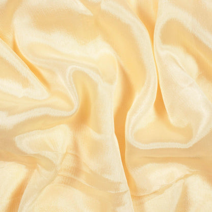 Oat Beige Plain Pure Chinnon Chiffon Fabric - Fabcurate