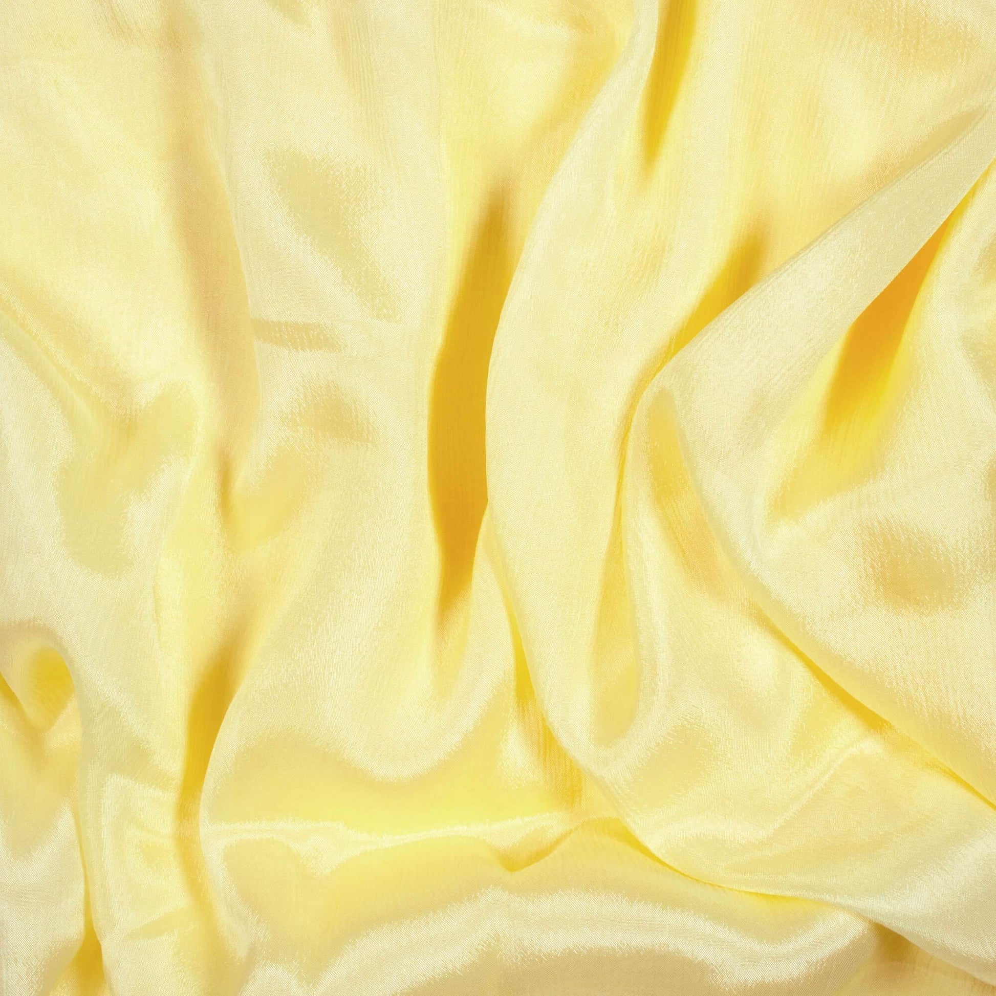 Banana Yellow Plain Pure Chinnon Chiffon Fabric - Fabcurate