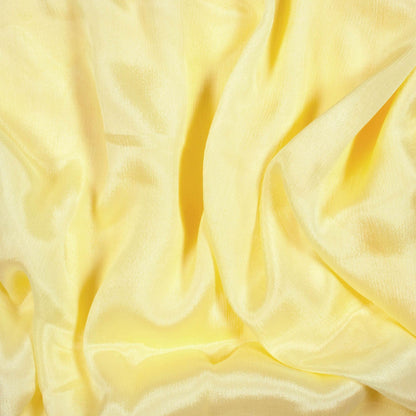 Banana Yellow Plain Pure Chinnon Chiffon Fabric - Fabcurate
