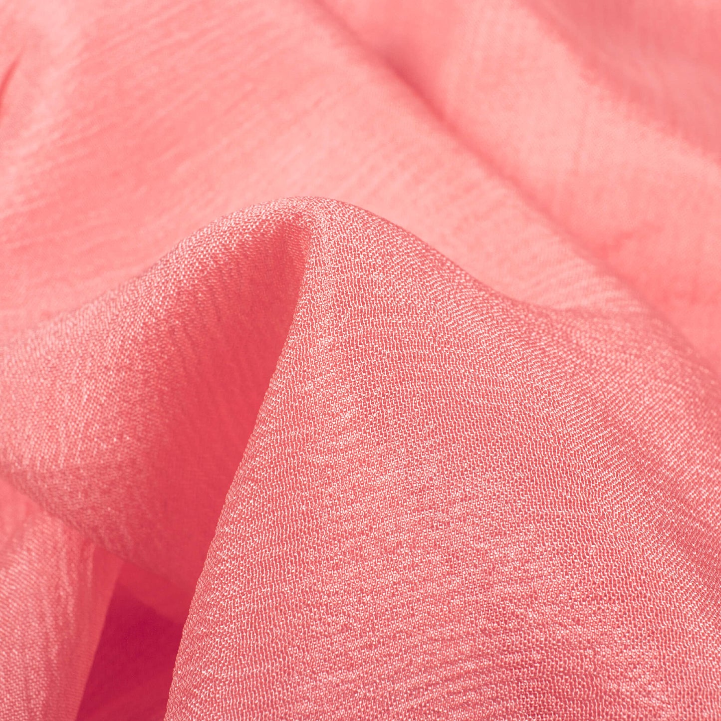 Watermelon Pink Plain Pure Chinnon Chiffon Fabric