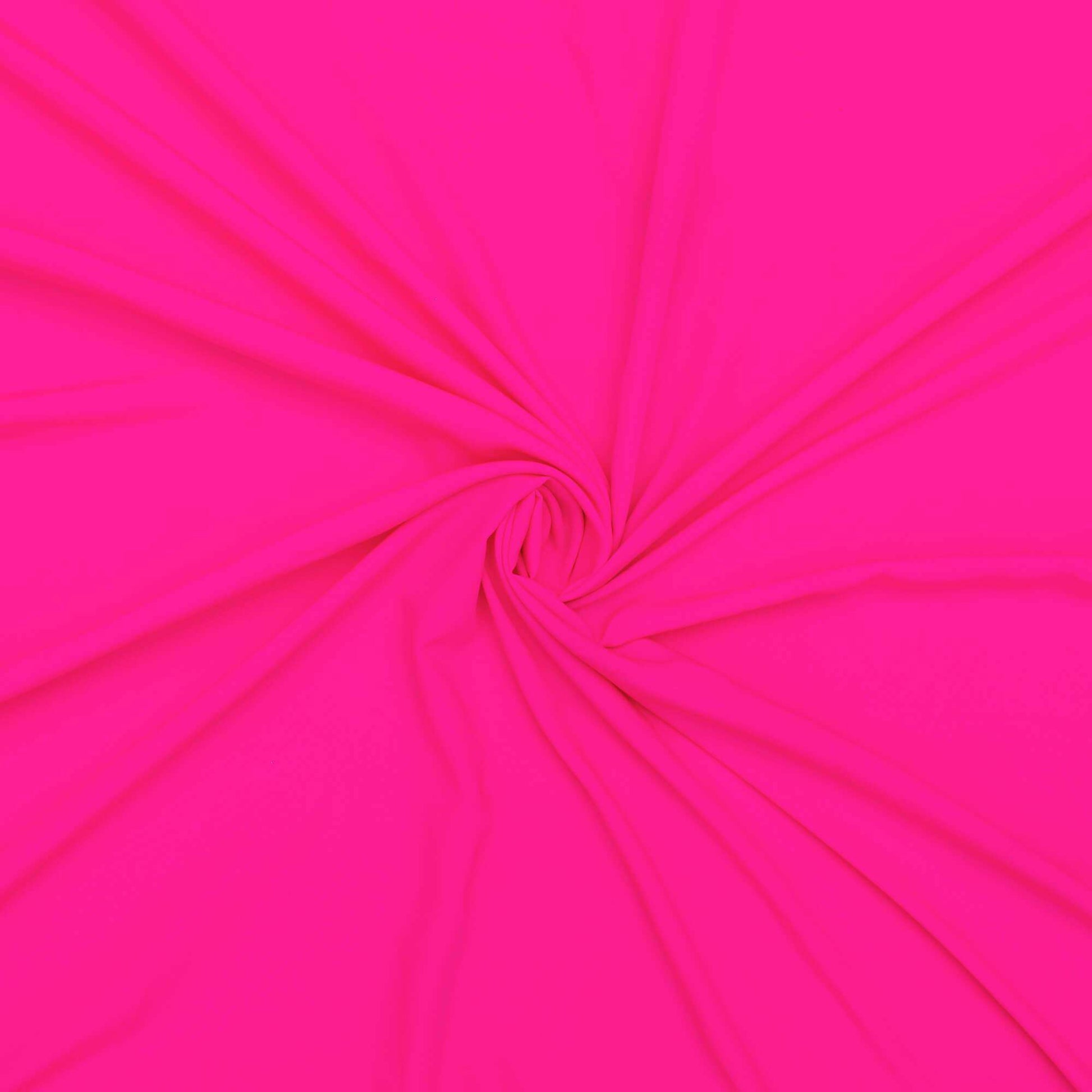 Magenta Pink Plain Neon Crepe Fabric - Fabcurate