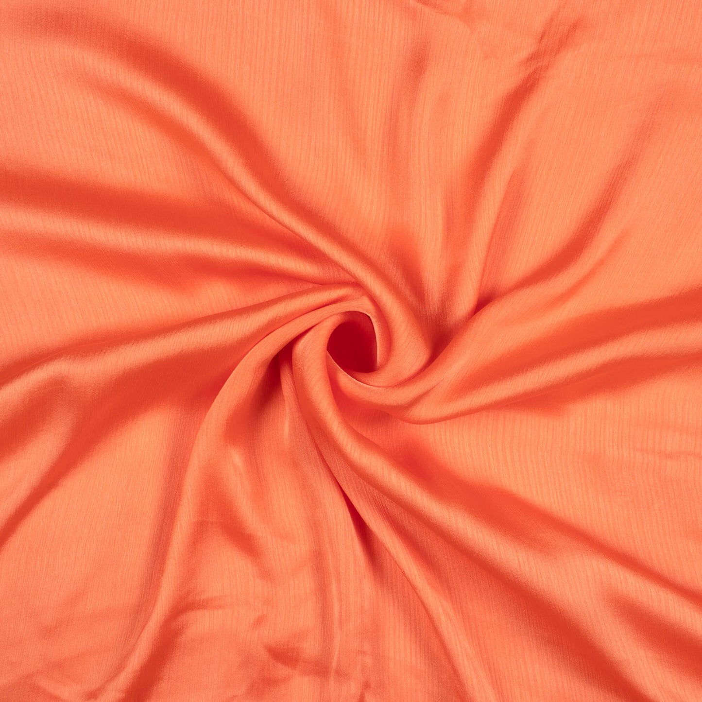 Salmon Orange Plain Premium Chiffon Satin Fabric - Fabcurate