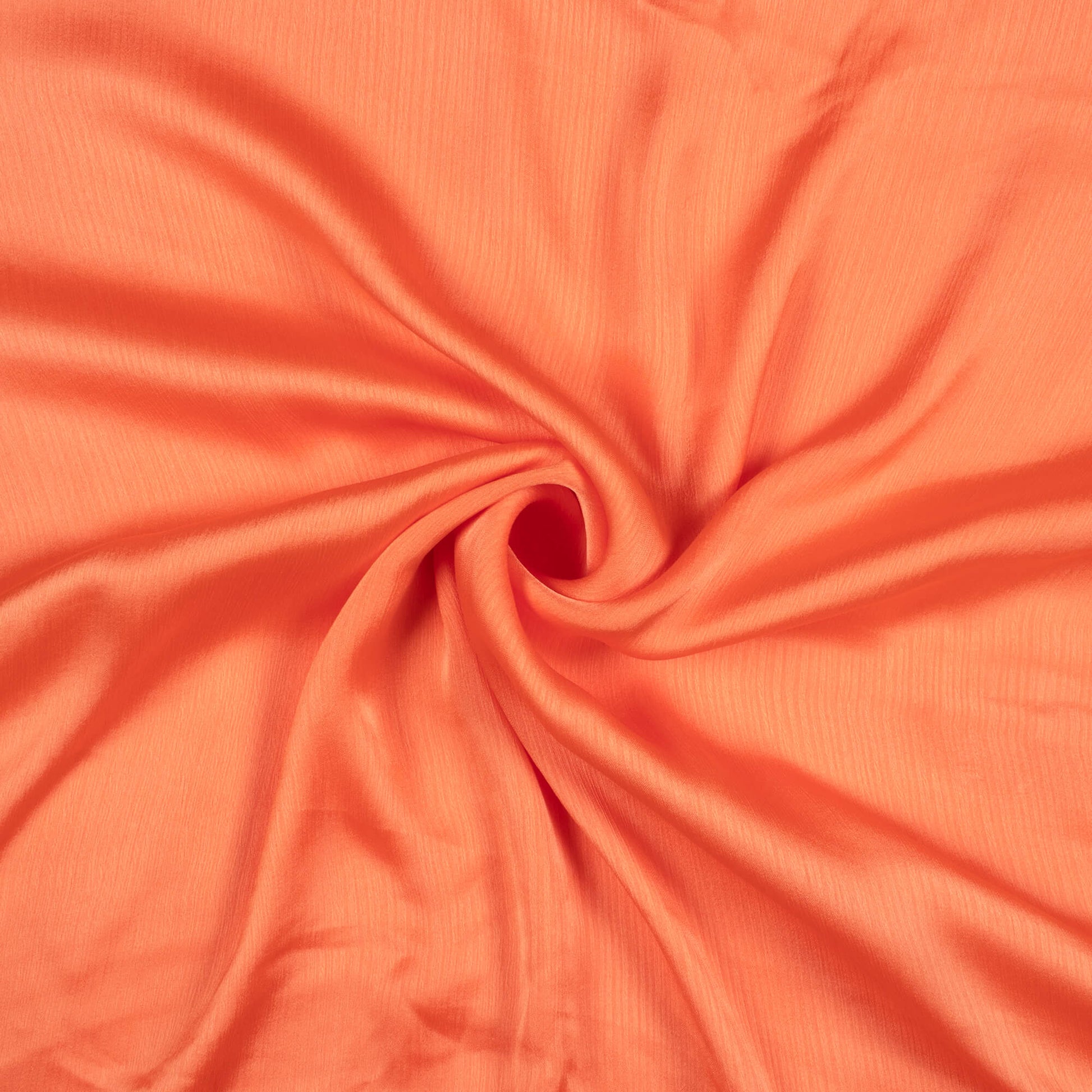 Salmon Orange Plain Premium Chiffon Satin Fabric - Fabcurate