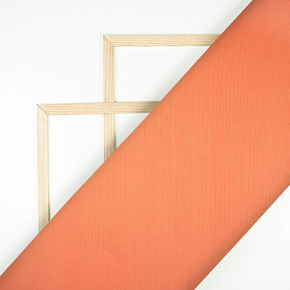 Salmon Orange Plain Premium Chiffon Satin Fabric - Fabcurate