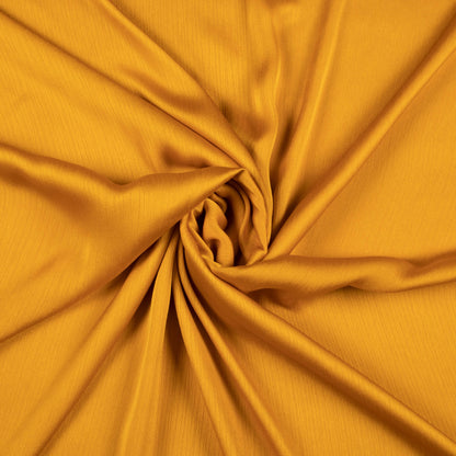 Ochre Yellow Plain Premium Chiffon Satin Fabric