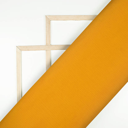 Ochre Yellow Plain Premium Chiffon Satin Fabric