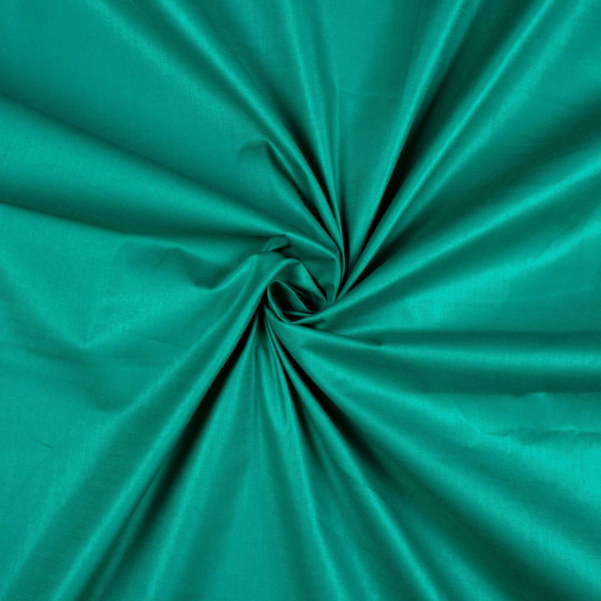 Pine Green Plain Glazed Cotton Fabric - Fabcurate