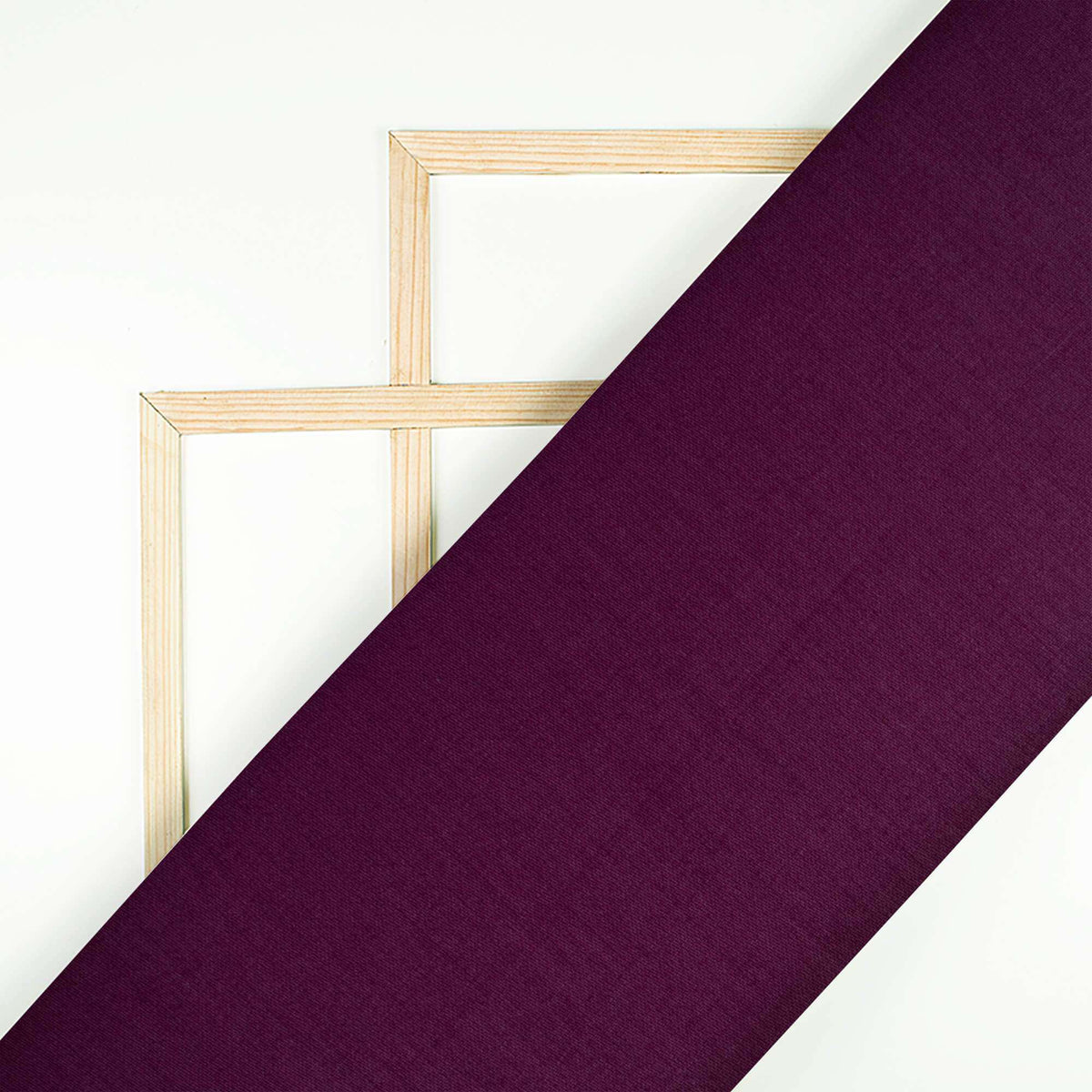 Plum Purple Plain Glazed Cotton Fabric - Fabcurate