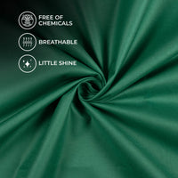 Viridian Green Plain Glazed Cotton Fabric