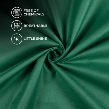 Viridian Green Plain Glazed Cotton Fabric