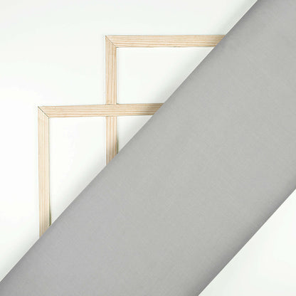 Shark Grey Plain Glazed Cotton Fabric