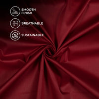 Maroon Plain Glazed Cotton Fabric