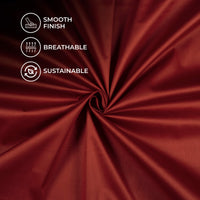 Burgundy Red Plain Glazed Cotton Fabric