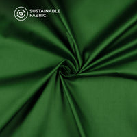Emerald Green Plain Glazed Cotton Fabric