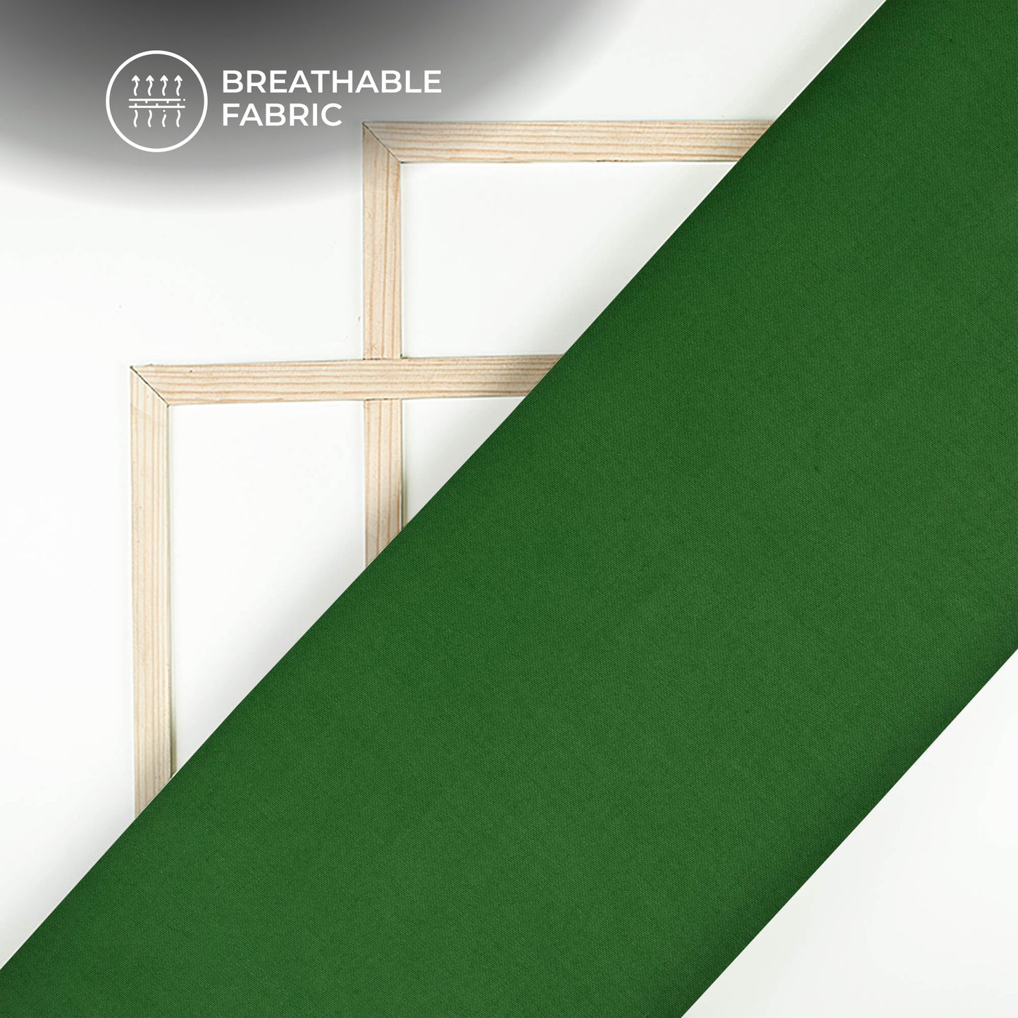 Emerald Green Plain Glazed Cotton Fabric