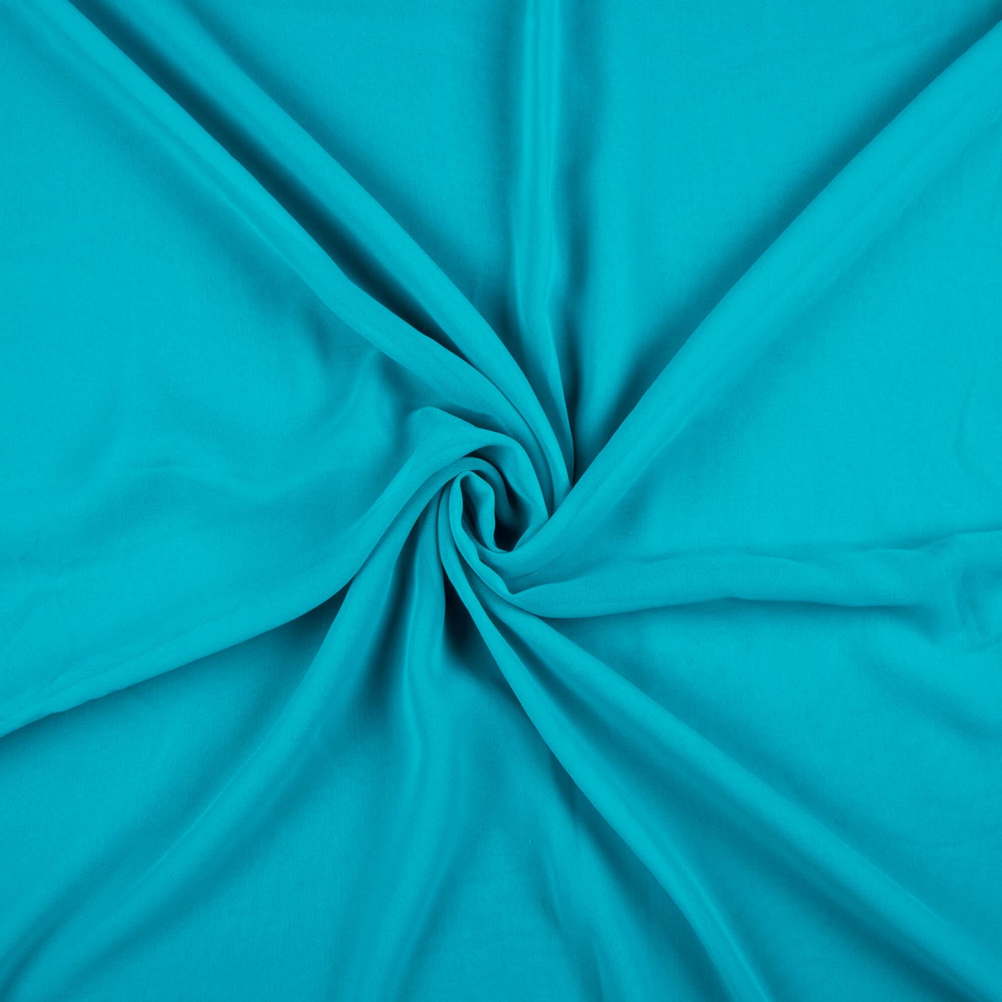 (Cut Piece 0.7 Mtr) Aqua Blue Plain Georgette Fabric