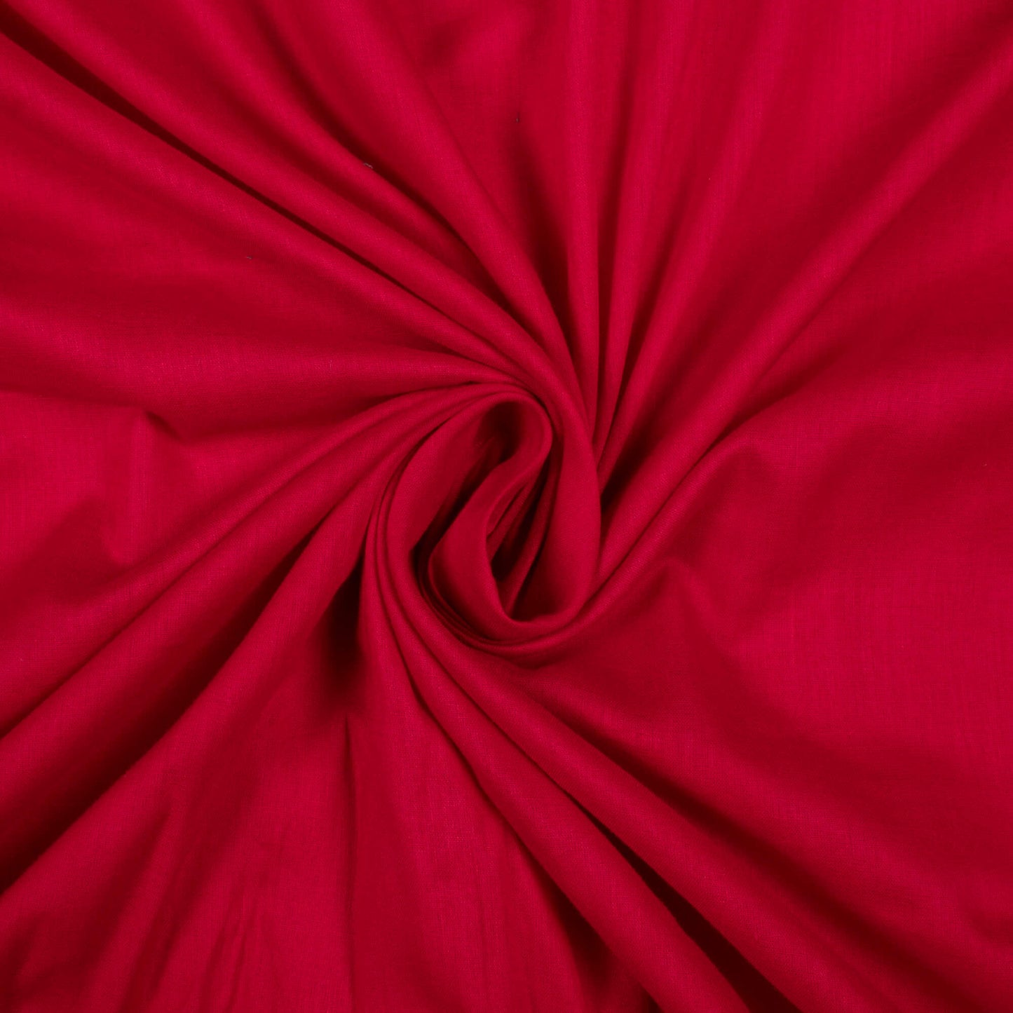 Vermillion Red Plain Cotton Mulmul Fabric - Fabcurate