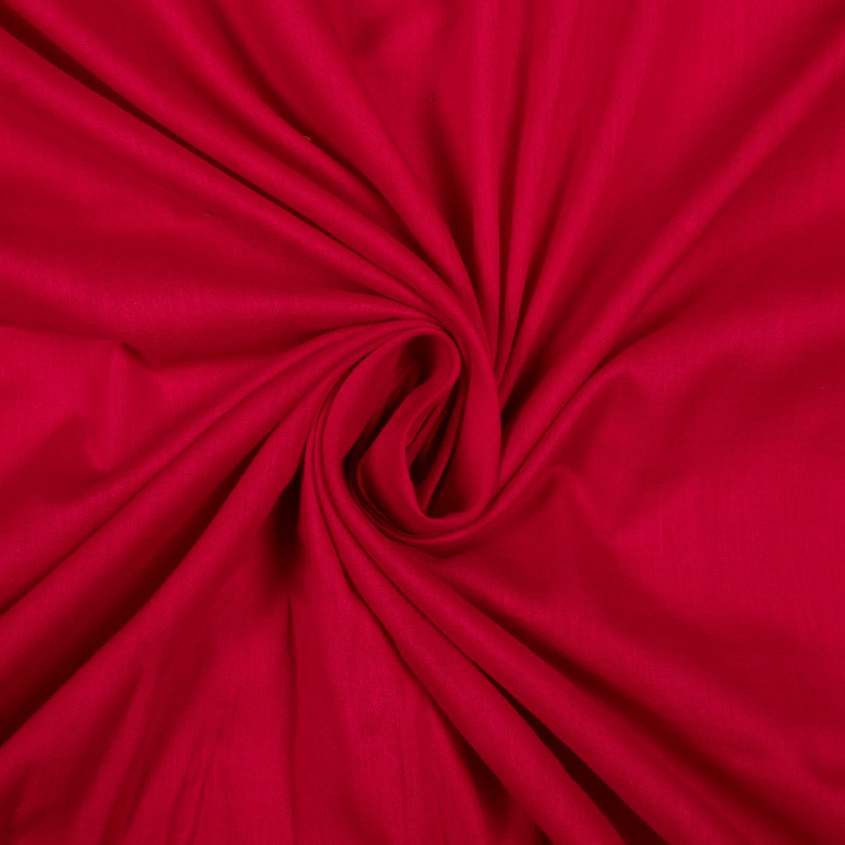 Vermillion Red Plain Cotton Mulmul Fabric - Fabcurate