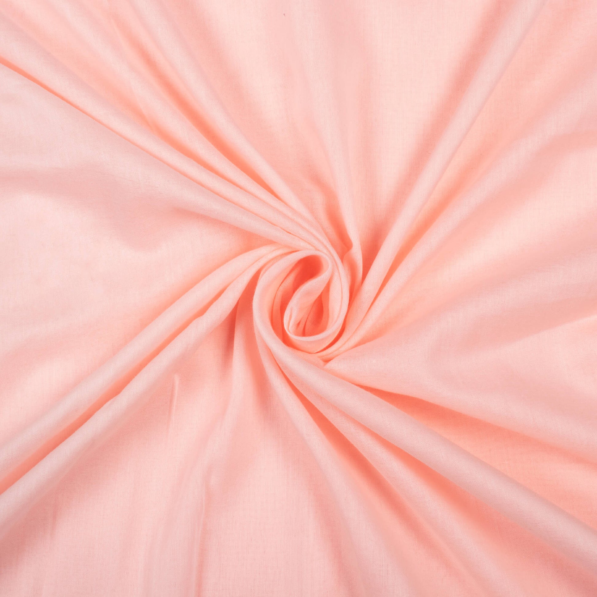 Salmon Pink Plain Cotton Mulmul Fabric - Fabcurate