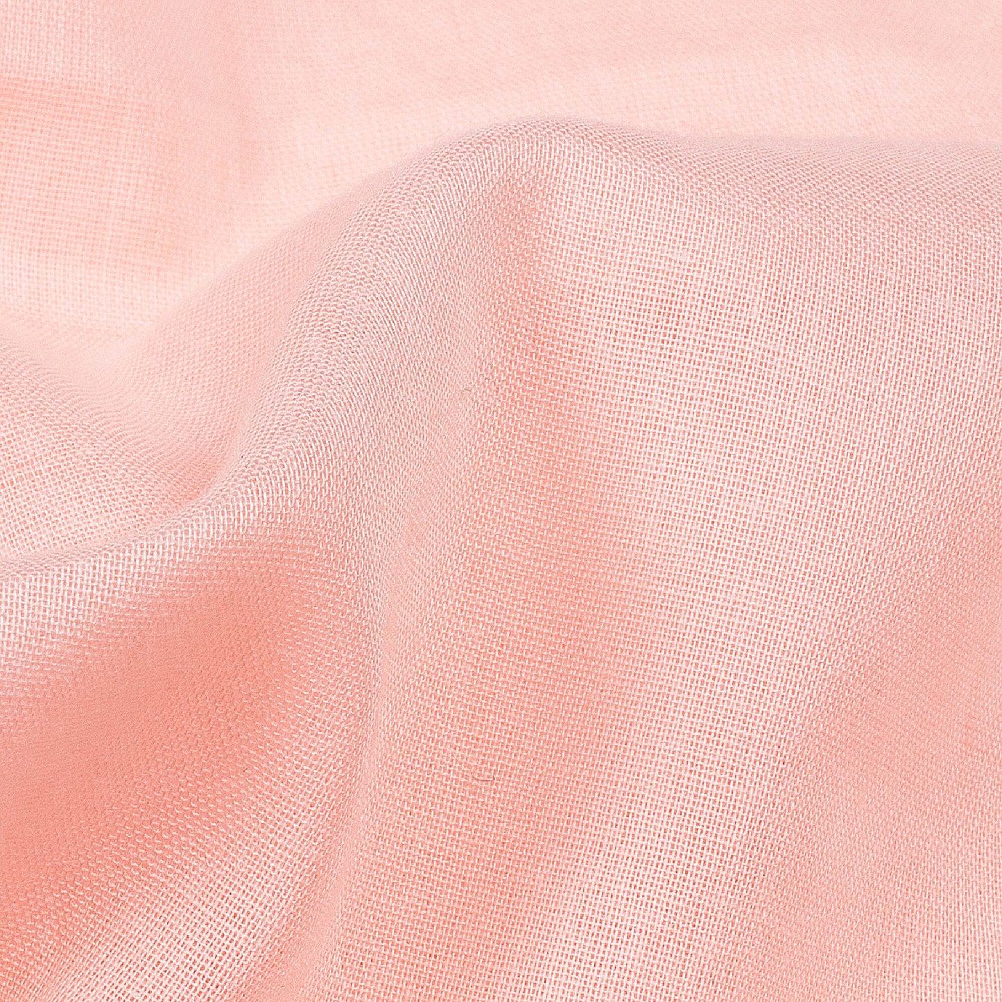 Salmon Pink Plain Cotton Mulmul Fabric - Fabcurate