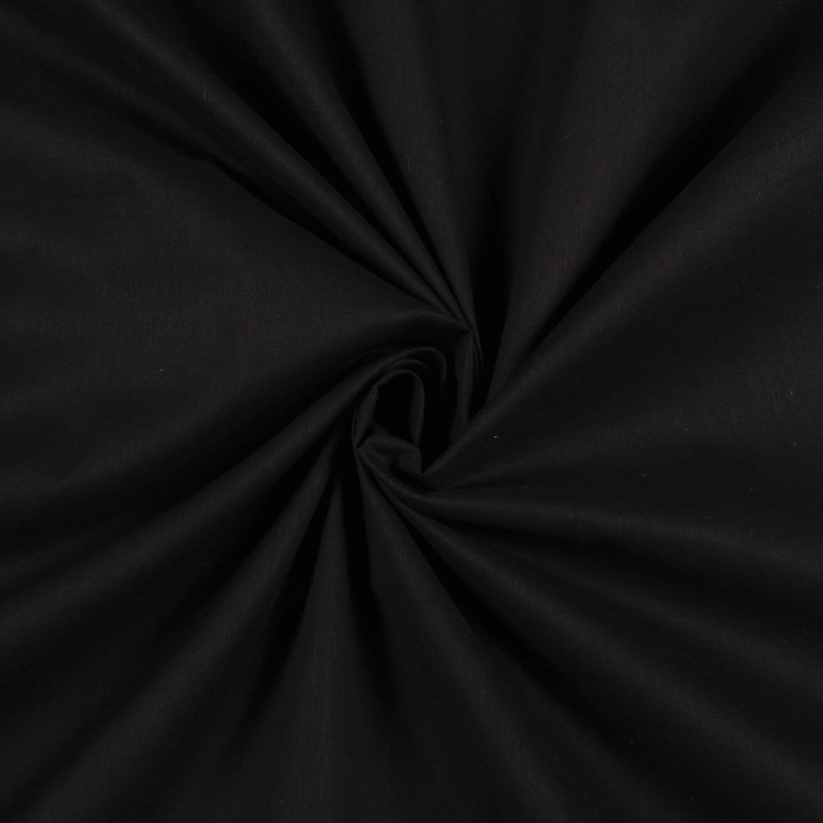 Black Plain Cotton Mulmul Fabric
