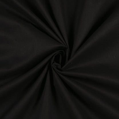 Black Plain Cotton Mulmul Fabric
