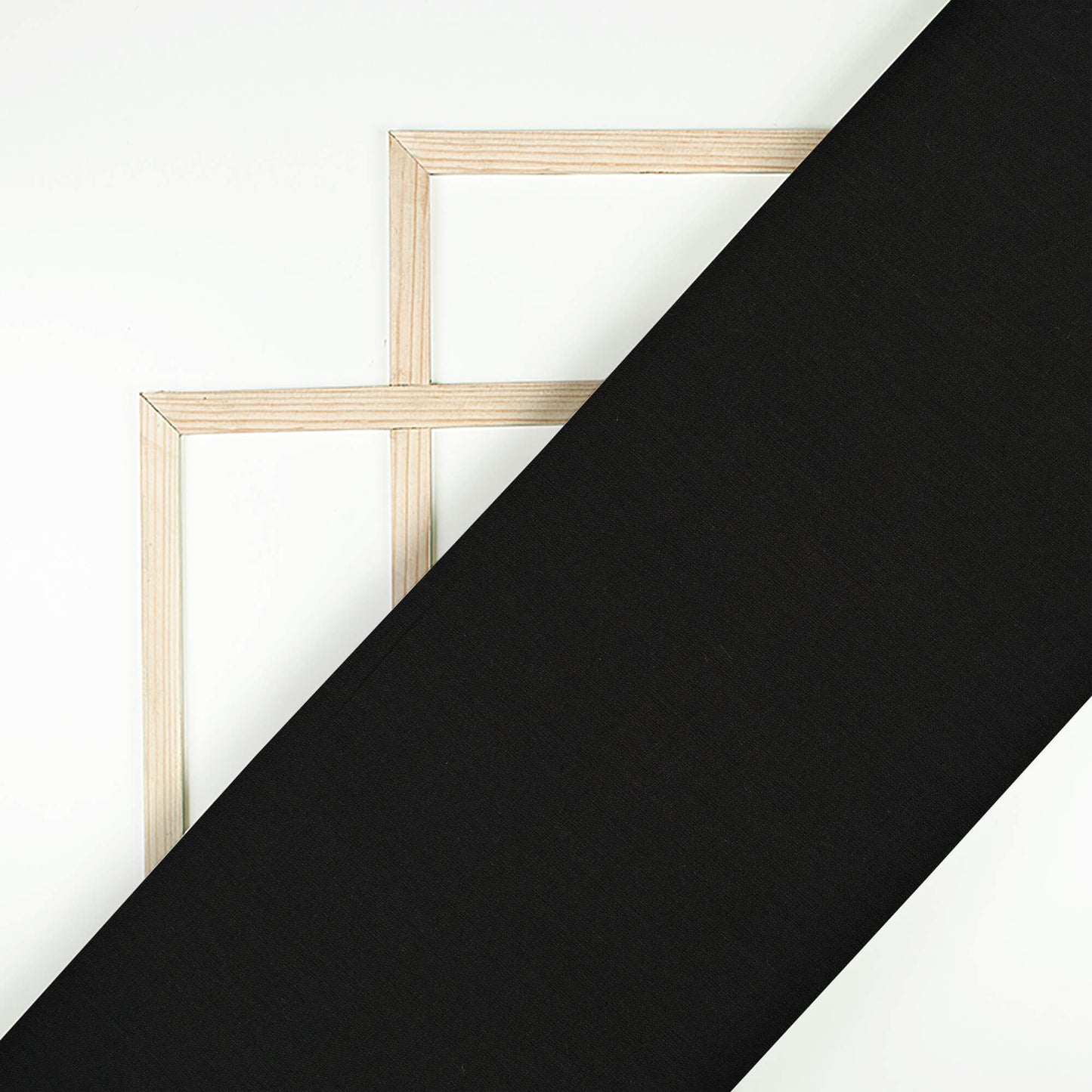 Black Plain Cotton Mulmul Fabric