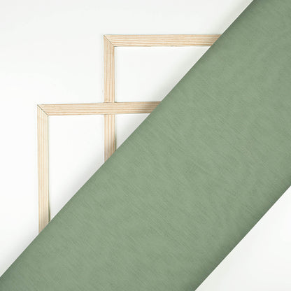 Laurel Green Plain Cotton Mulmul Fabric