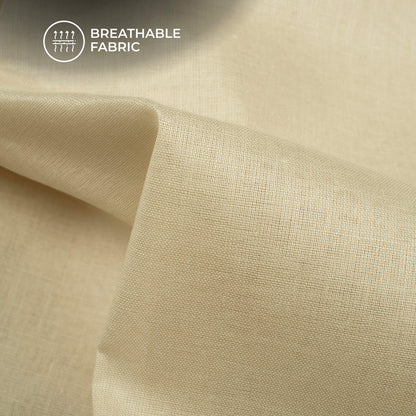 Beige Plain Cotton Mulmul Fabric