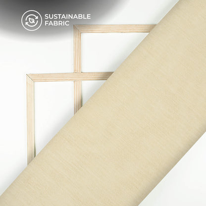 Beige Plain Cotton Mulmul Fabric