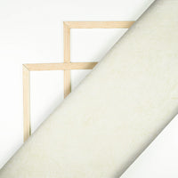 White Plain Pure Mashru Silk Fabric - Fabcurate