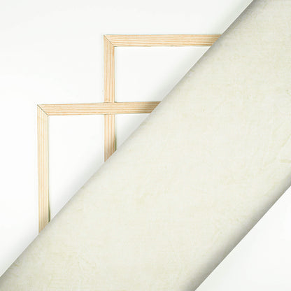 White Plain Pure Mashru Silk Fabric - Fabcurate
