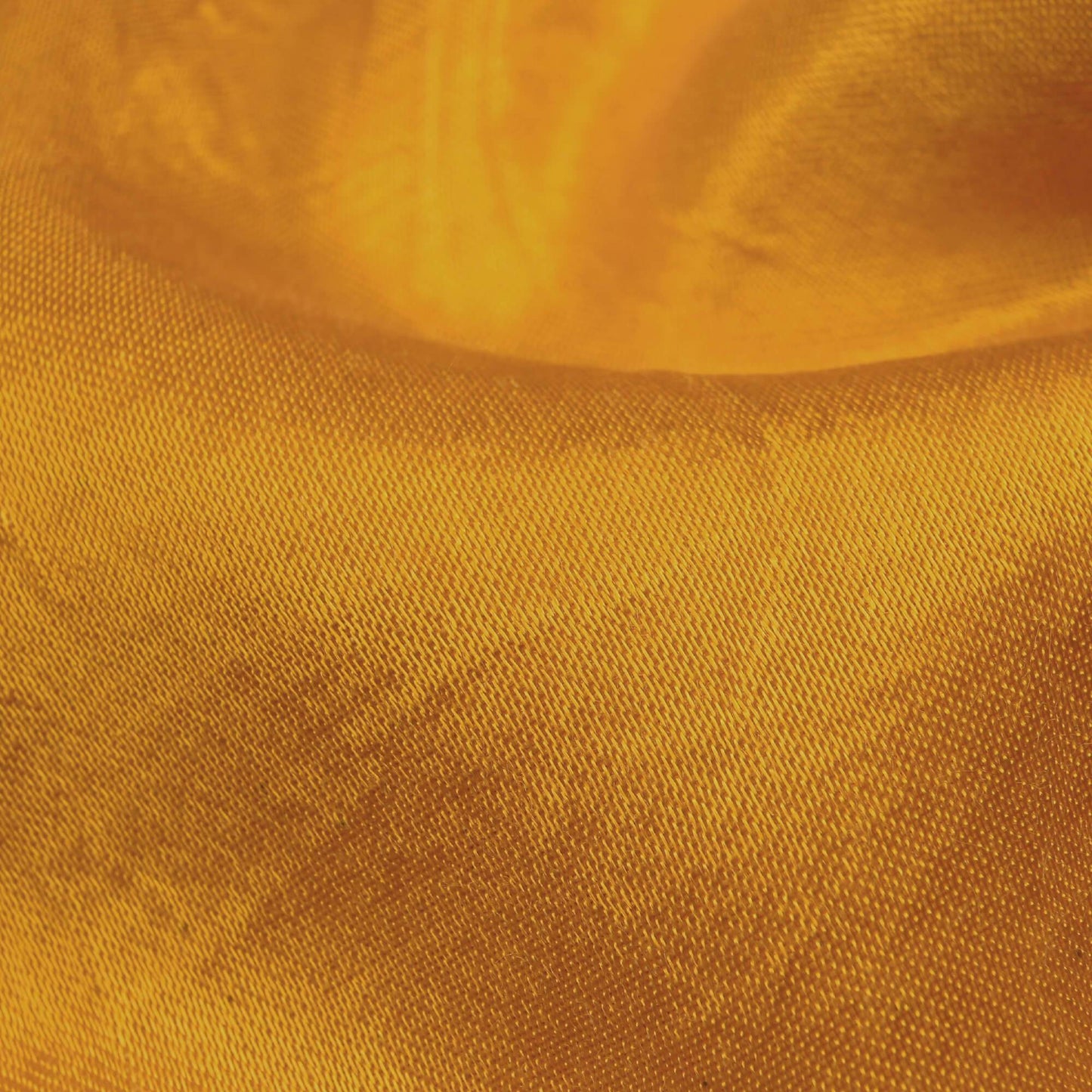 (Cut Piece 2.1 Mtr) Ochre Yellow Plain Pure Mashru Silk Fabric