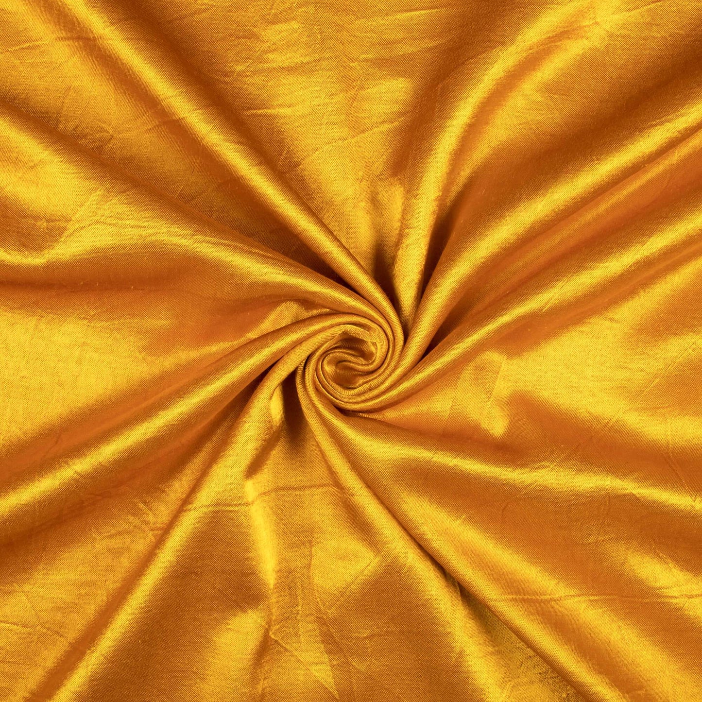 (Cut Piece 1.5 Mtr) Gold Yellow Plain Pure Mashru Silk Fabric