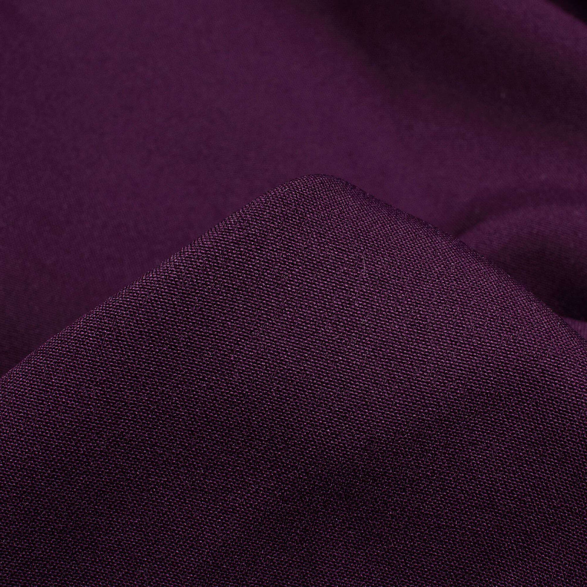 Wine Purple Plain Micro Crepe Fabric - Fabcurate