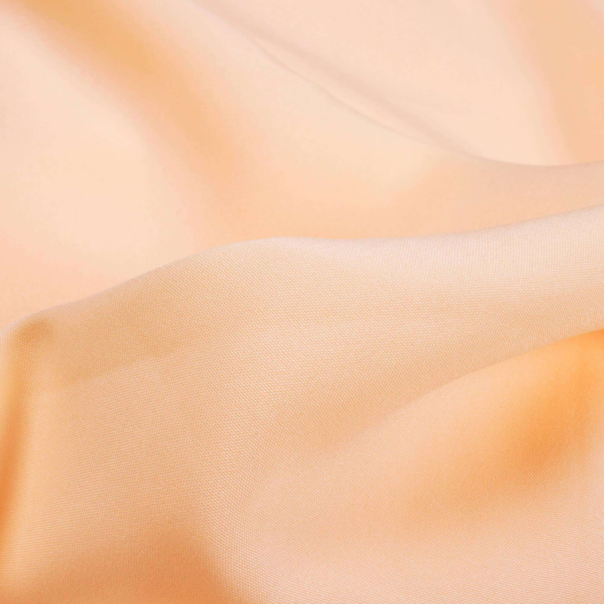 Light Orange Plain Micro Crepe Fabric - Fabcurate