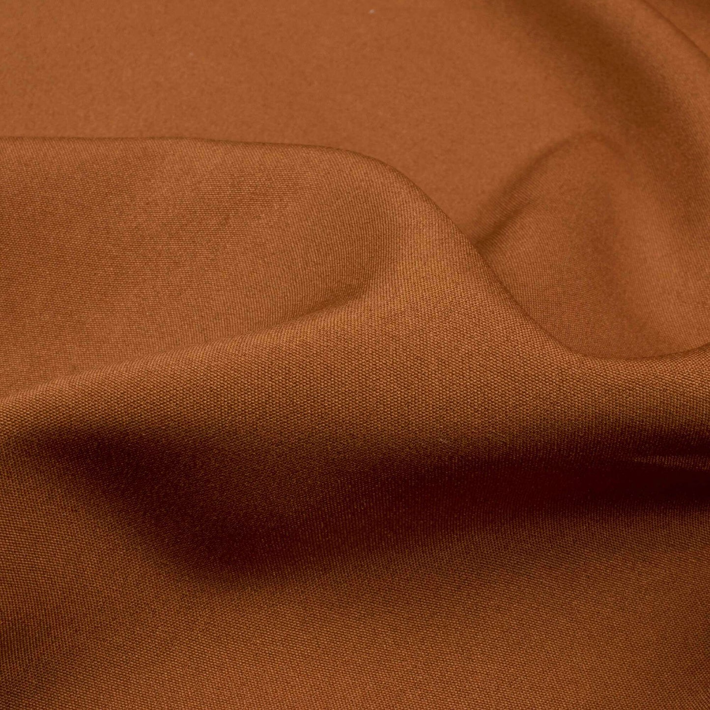 Caramel Brown Plain Micro Crepe Fabric - Fabcurate