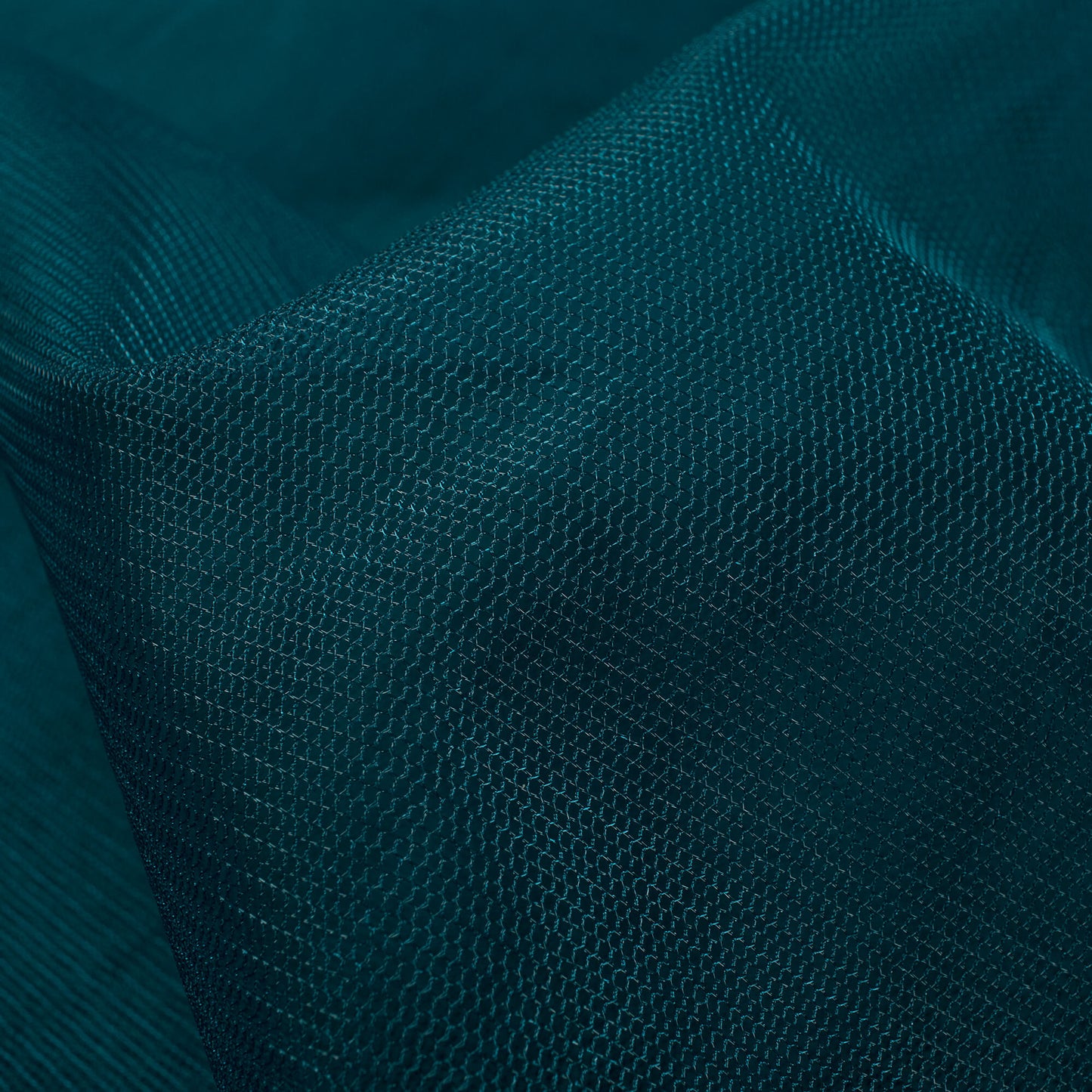 Dark Pine Green Plain Premium Quality Butterfly Net Fabric