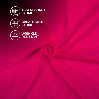 Deep Pink Plain Premium Quality Butterfly Net Fabric