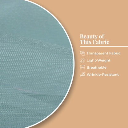 Slate Blue Plain Premium Quality Butterfly Net Fabric