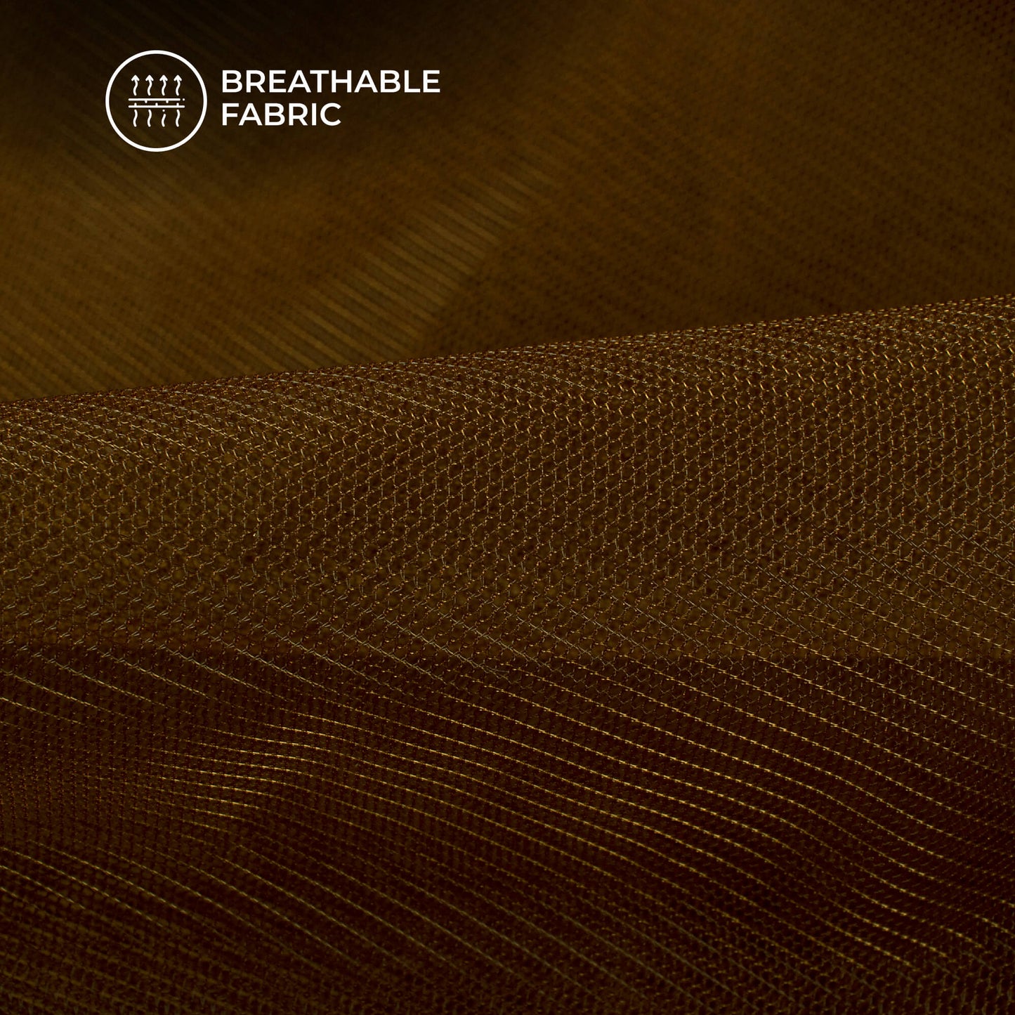 Coffee Brown Plain Premium Quality Butterfly Net Fabric (Width 56 Inches)