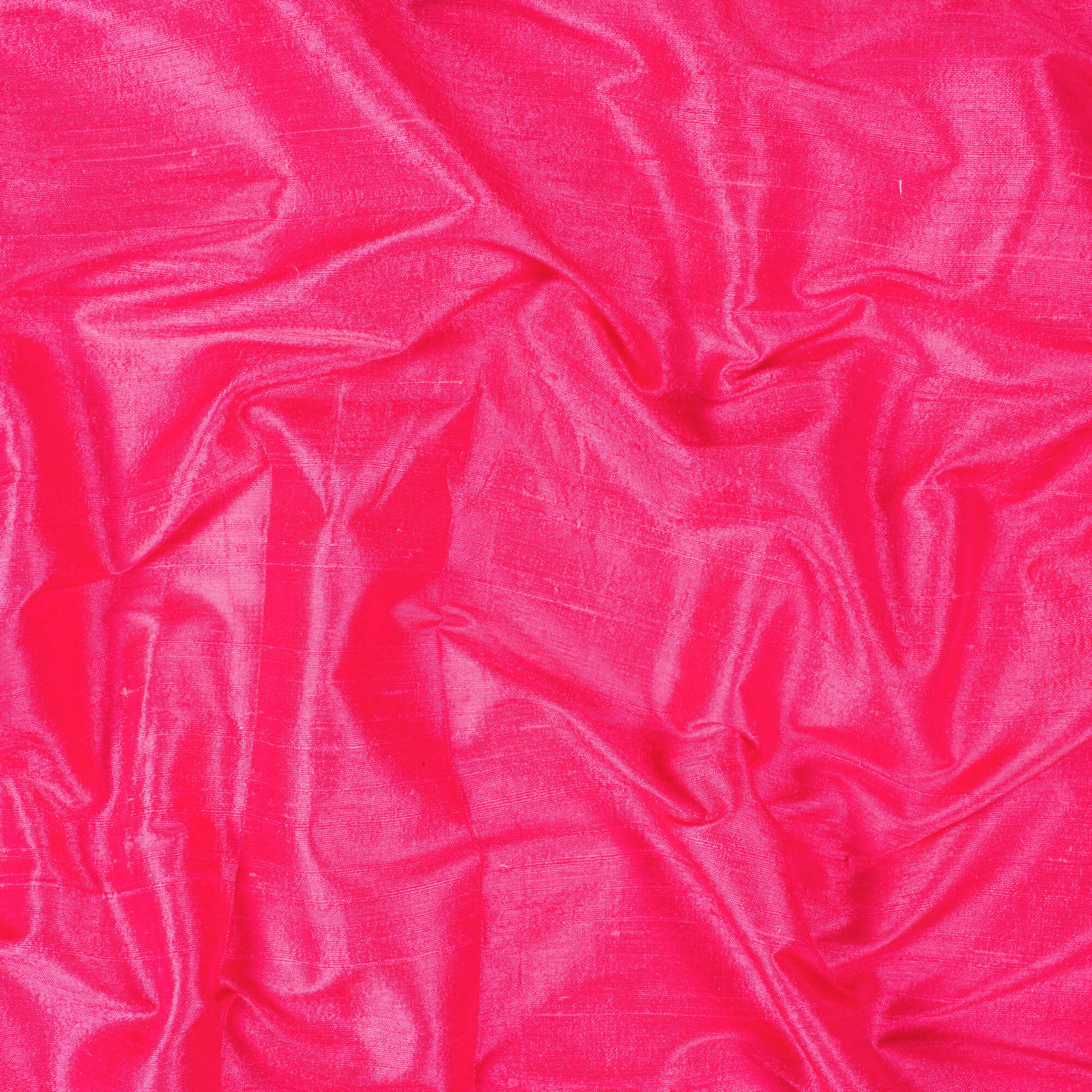 Dark Pink Plain Premium Dupion Pure Raw Silk Fabric - Fabcurate